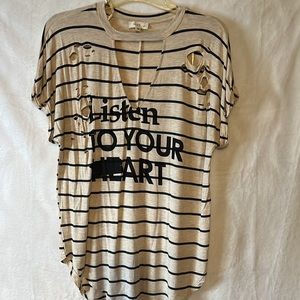 Love J Distress Tee Shirt size 1X